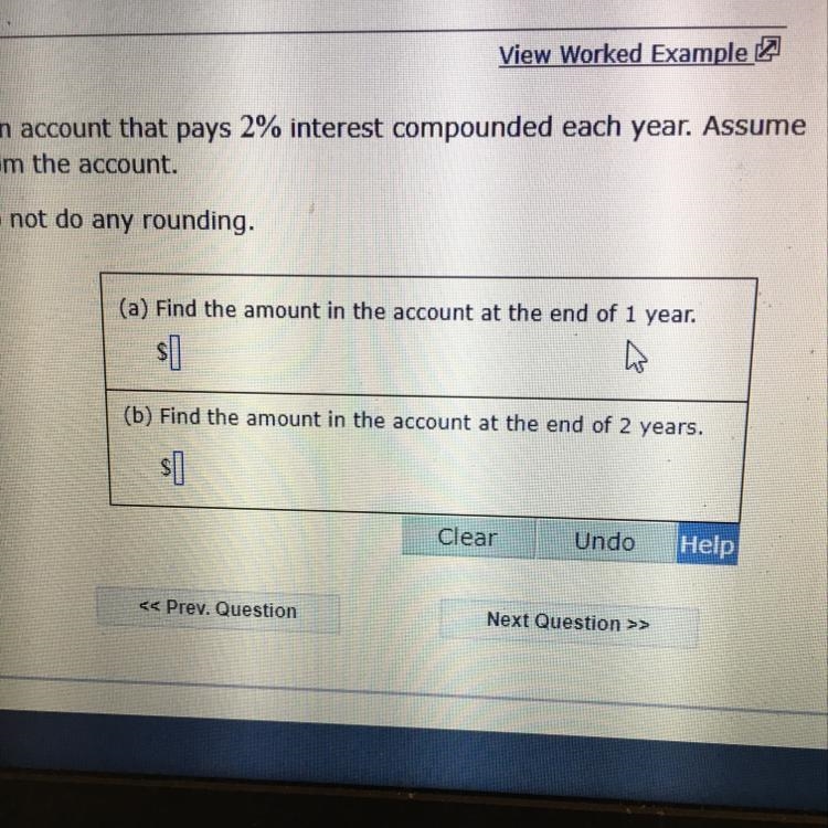 Suppose Maria places $5500 in an account that pays 2% interest compound each year-example-1