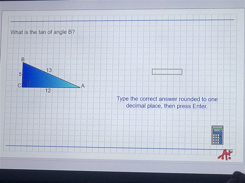 What is the tan of angle B-example-1