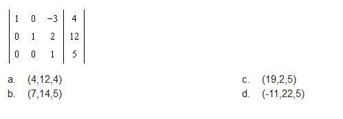 The reduced row-echelon form of the augmented matirx of a system of equations is given-example-1