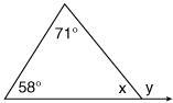 Find the measure of y in the drawing. 51° 129° 61° 139°-example-1