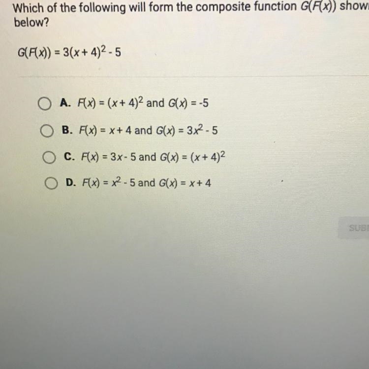 Which of the following will form the composite function?-example-1