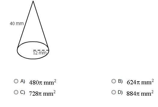 What is the surface area of this right circular cone?-example-1