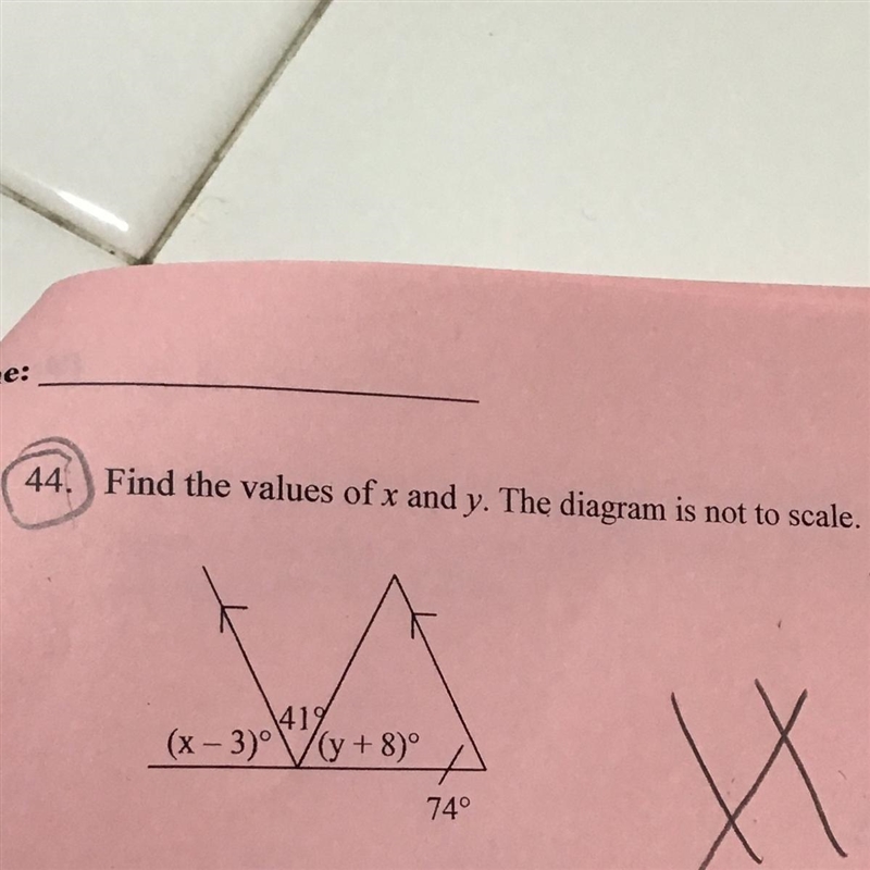 Find the values of x and y.-example-1