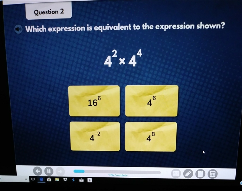 Which expression is equivalent to the expression shown-example-1