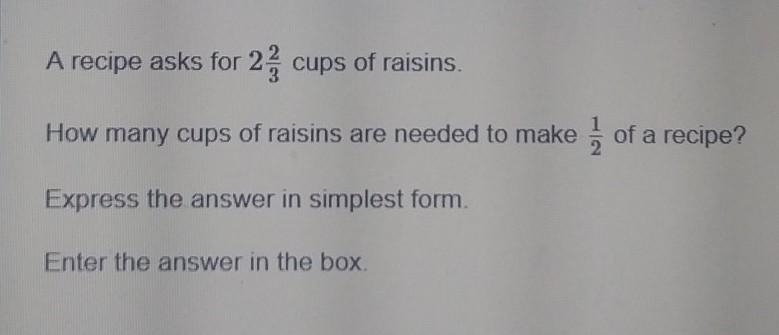 How many cups of raisins are needed​-example-1