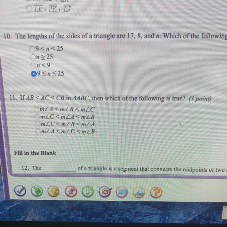 If ab ac cb in abc then which of the following is true-example-1