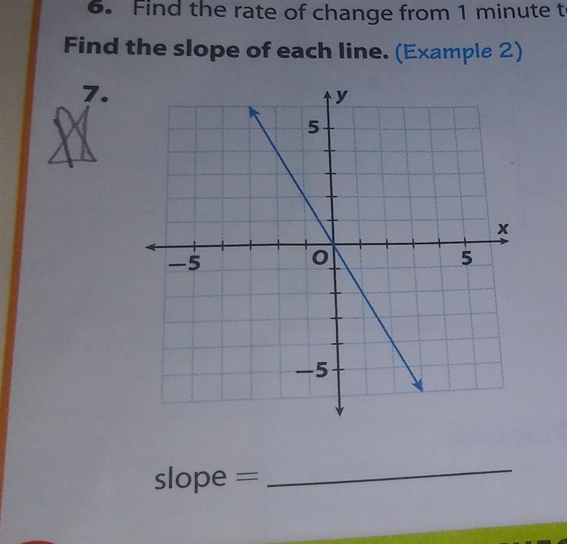 Find the slope of each line​-example-1