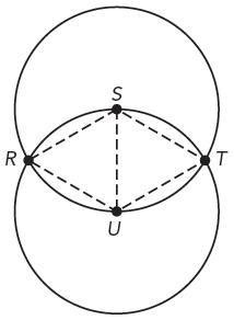 Name three radii of Circle S. Name three radii of Circle U. How are the radii of the-example-1