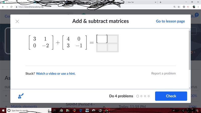 HELPPPPPPPPPP Add & subtract matrices ..... PLZ GIVE THE ANSWER .. THANKSSSSS-example-1