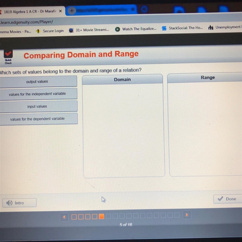 What is the domain and the outputs-example-1