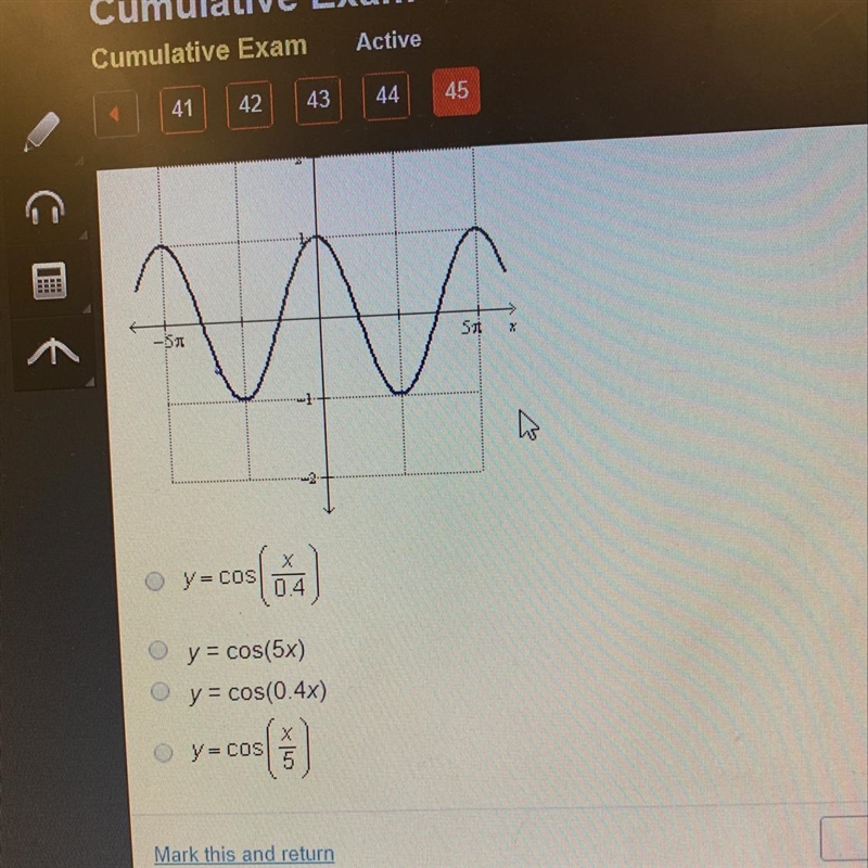 What is the equation of the graph below?-example-1