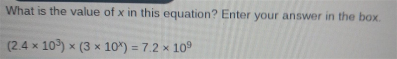 What is the value of x in this equation? Enter your answer in the box.​-example-1