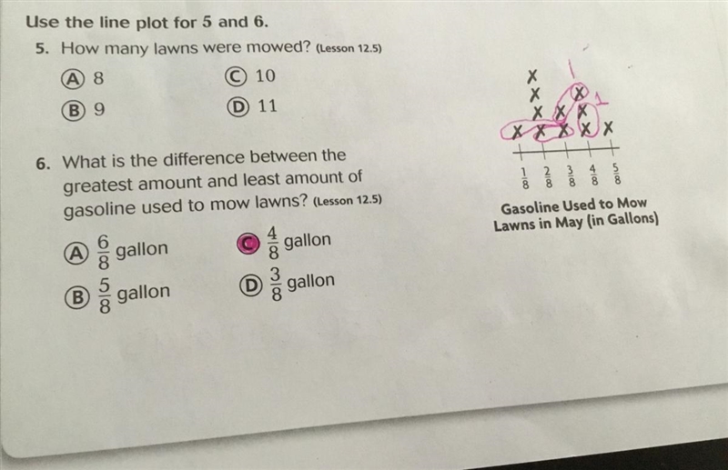 Please help with number 5. Just ignore the pink pen :)-example-1