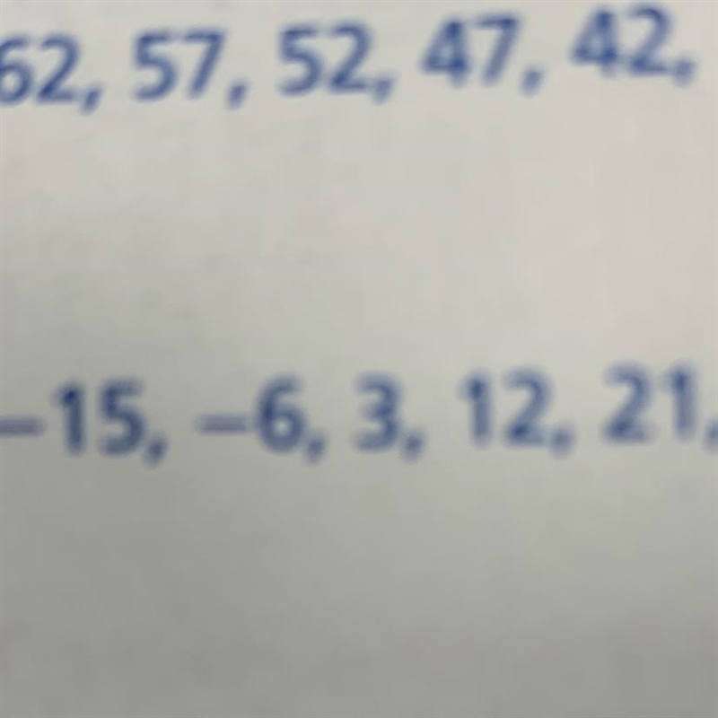 62,57,52,47,42 recursive formula-example-1