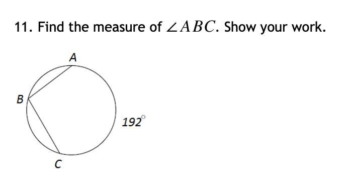 Find the measure of ΔABC. Show your work.-example-1