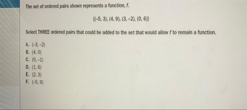 Please help ASAP!!! Answer choices: A) A,C, and F B) A, D, and E C) B, C, and F D-example-1