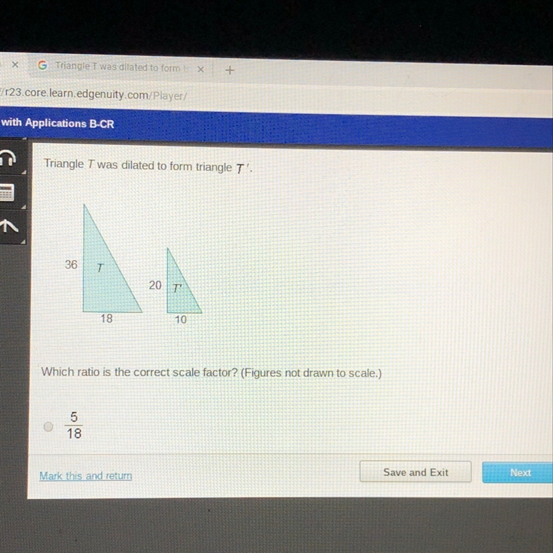 Which ratio is correct scale factor-example-1