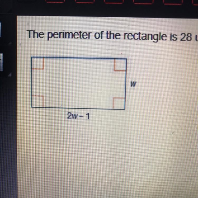 The perimeter of the rectangle is 28 units, What is the value of x? 5 units 7 units-example-1