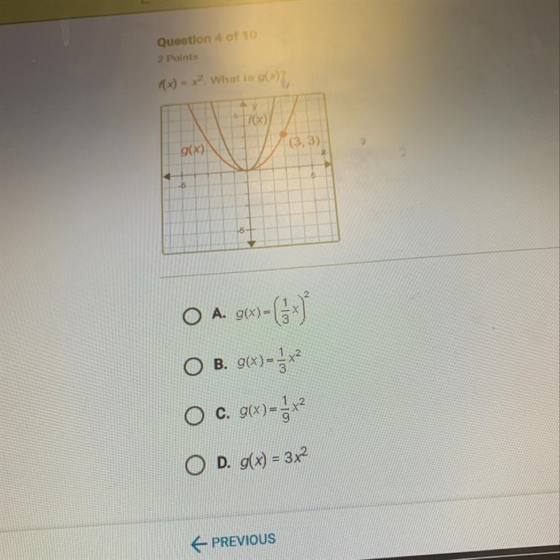 F(x) = x^2. What is g(x)?-example-1