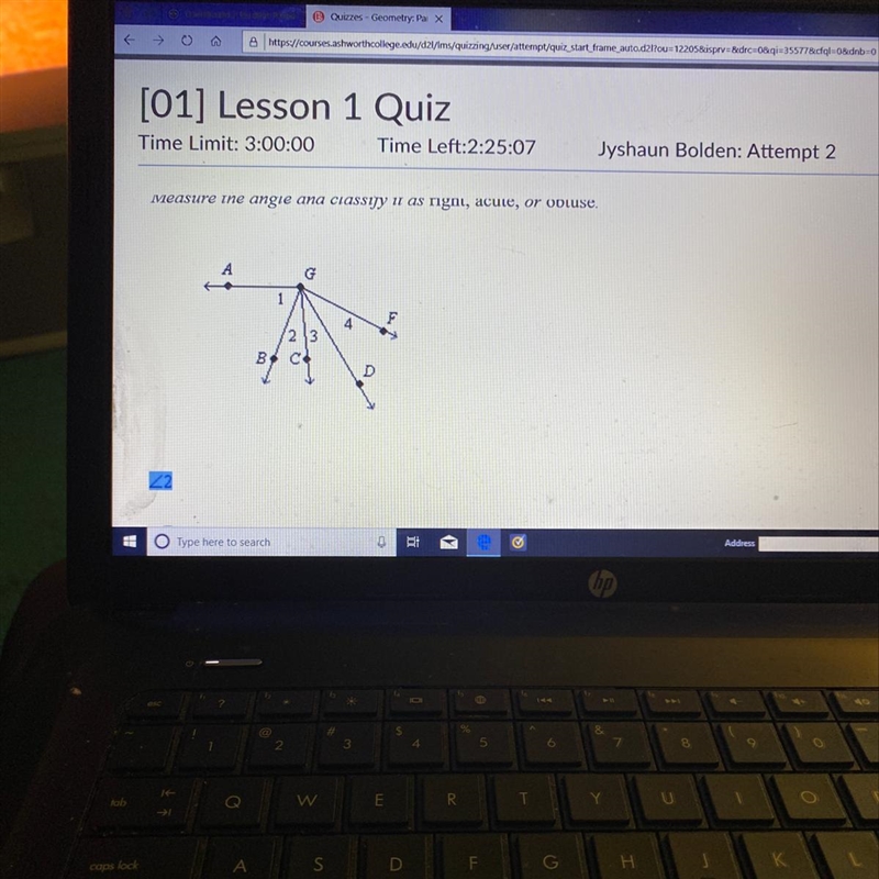 Measure the angle and classify it as right,acute, or obtuse-example-1