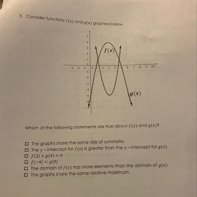 Quadratic Functions- Part 2 Observations from the graph of a quadratic function independent-example-1