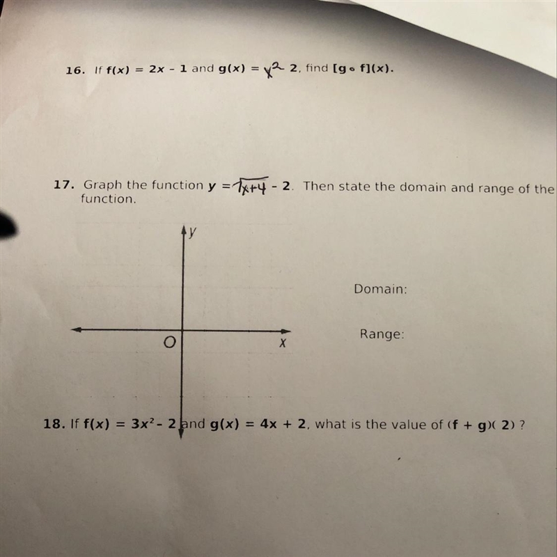 If. F(x) =-3x2-2 and g(x)=4x+2 what is value of (f+g)(2)-example-1