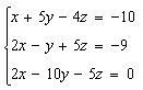 Multiple Choice Solve the system by elimination. system A. (5, –1, 0) B. (–5, 1, 0) C-example-1