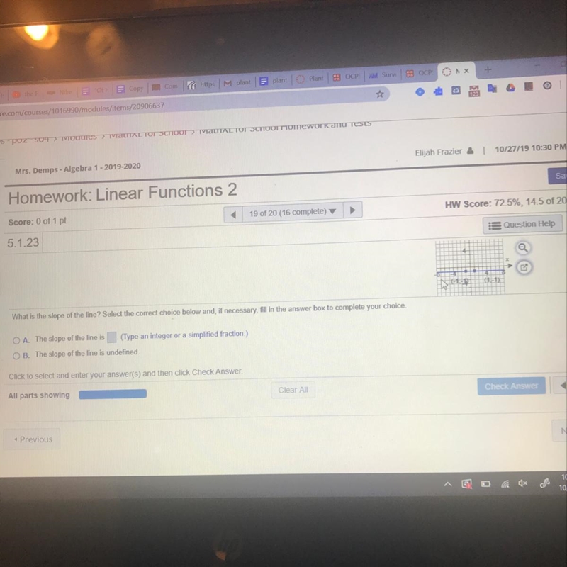 Find the slope of the line !-example-1