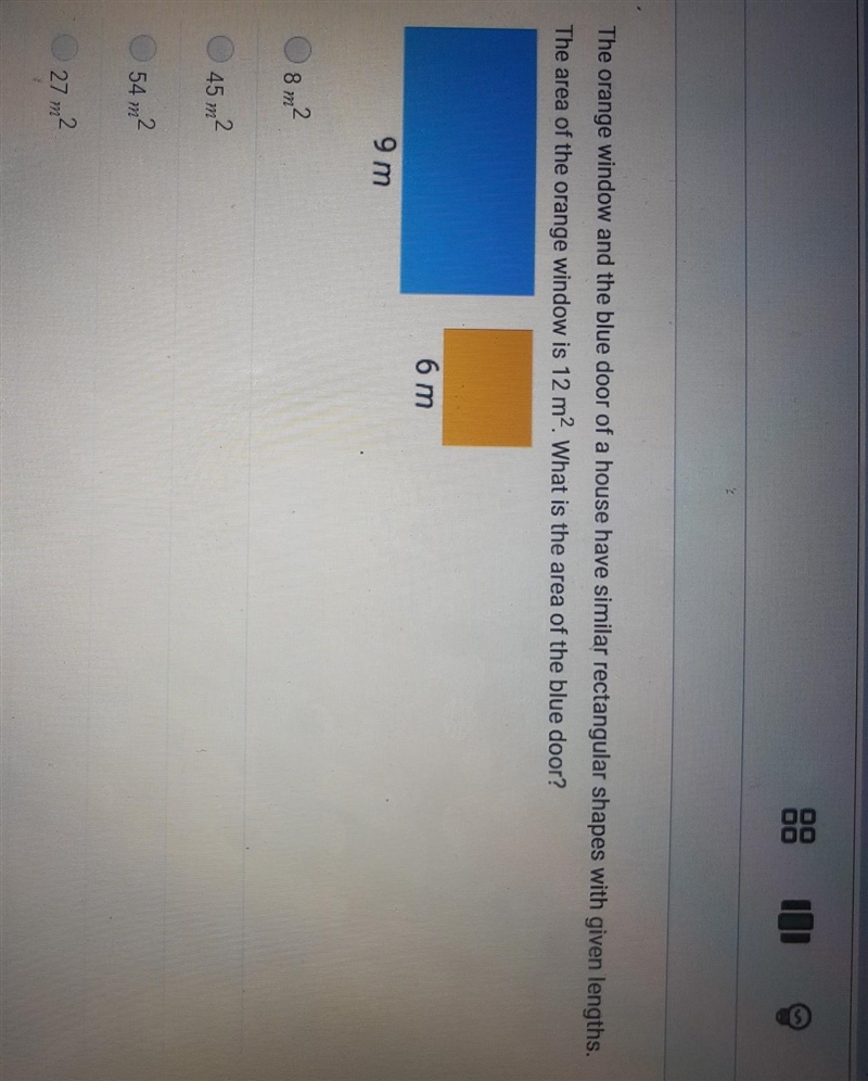 Can somome help me find the area of the blue rectangle​-example-1