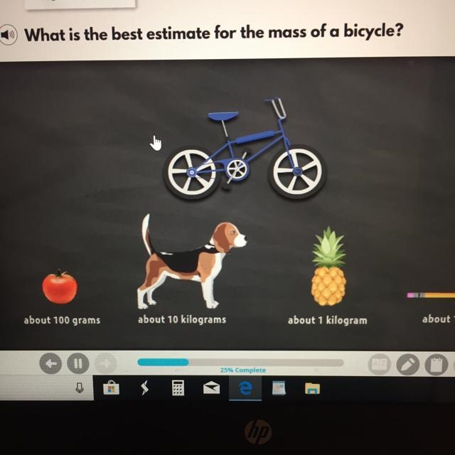 What is the best estimate for the mass of a bicycle?-example-1