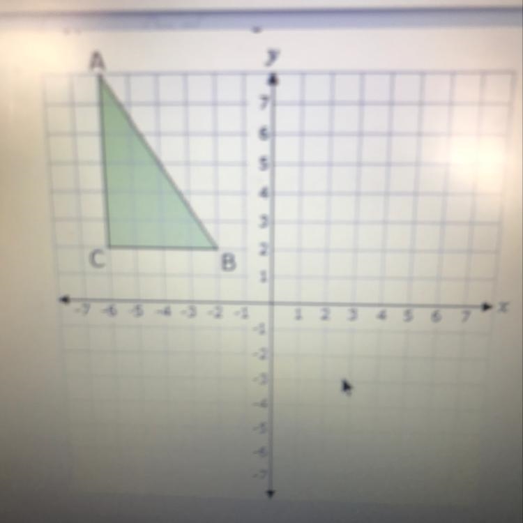 What is the slope of the hypotenuse of triangle ABC-example-1