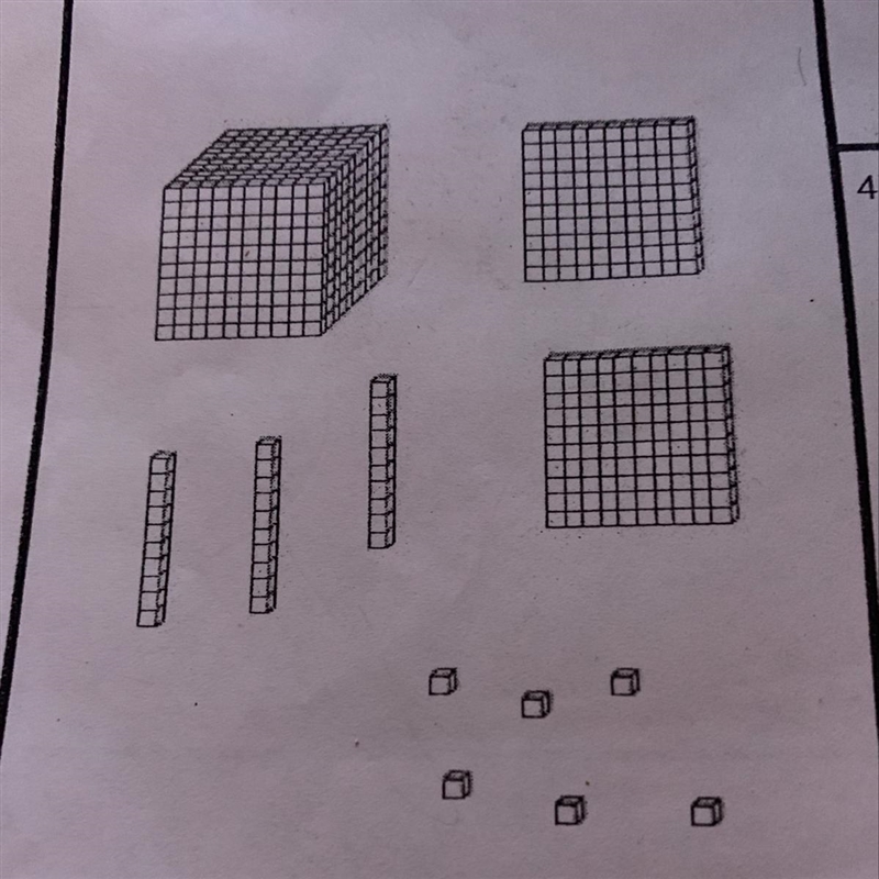 2) What is the value of this collection of base ten blocks if the = 1?-example-1