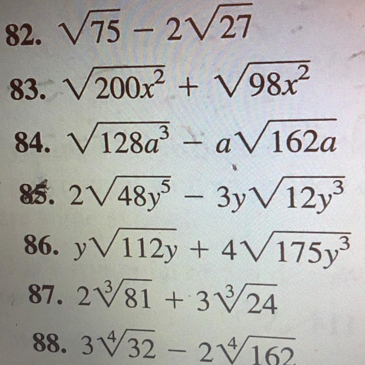 I have an assignment due and number 85 is confusing can someone please explain?-example-1