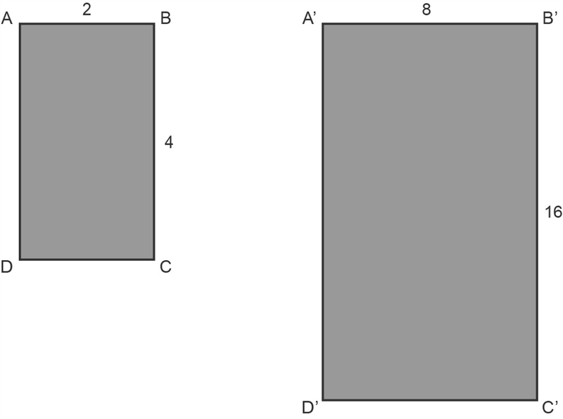 HURRY PLZZZZ ANSWERRRR NOWWW Rectangle A′B′C′D′ is a dilation of rectangle ABCD . What-example-1