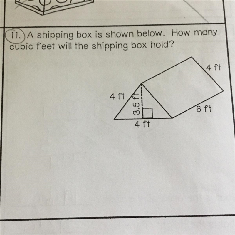 A shipping box is shown below how many cubic feet will the shipping box hold-example-1