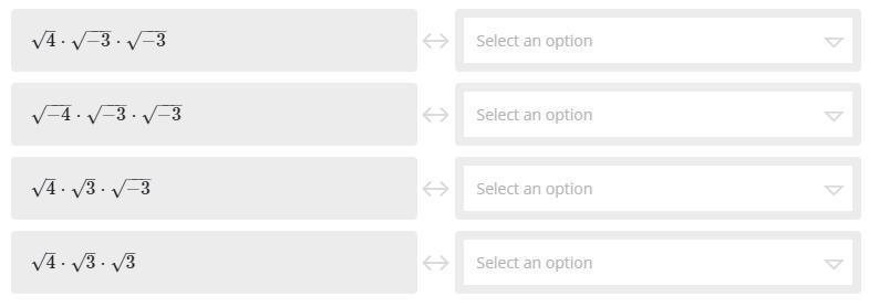 Match each expression in the left column with the correct product in the right column-example-1