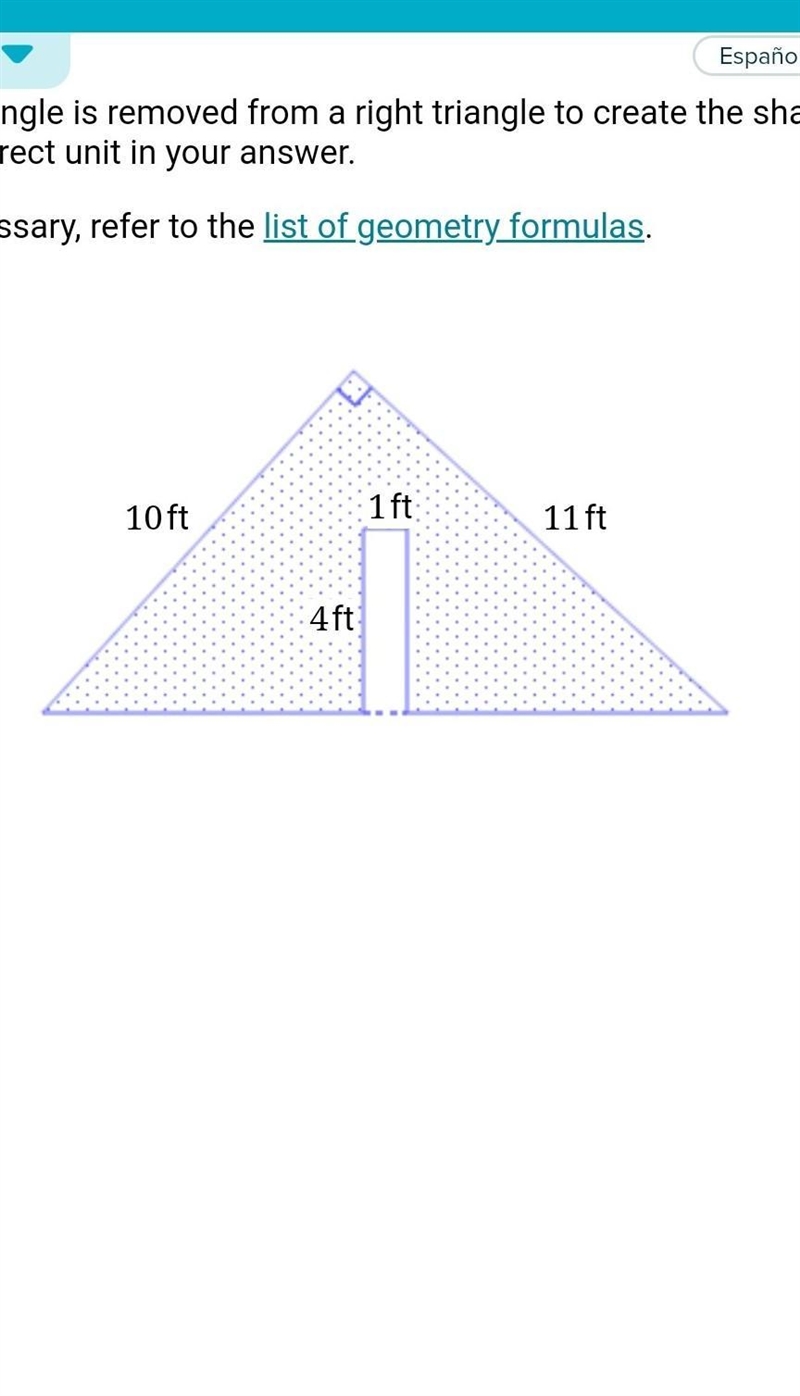 Find the area of the shaded region​-example-1