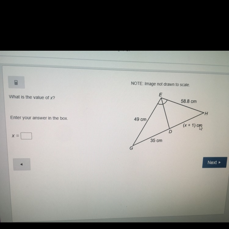 What is the value of x ?enter your answer in the box-example-1