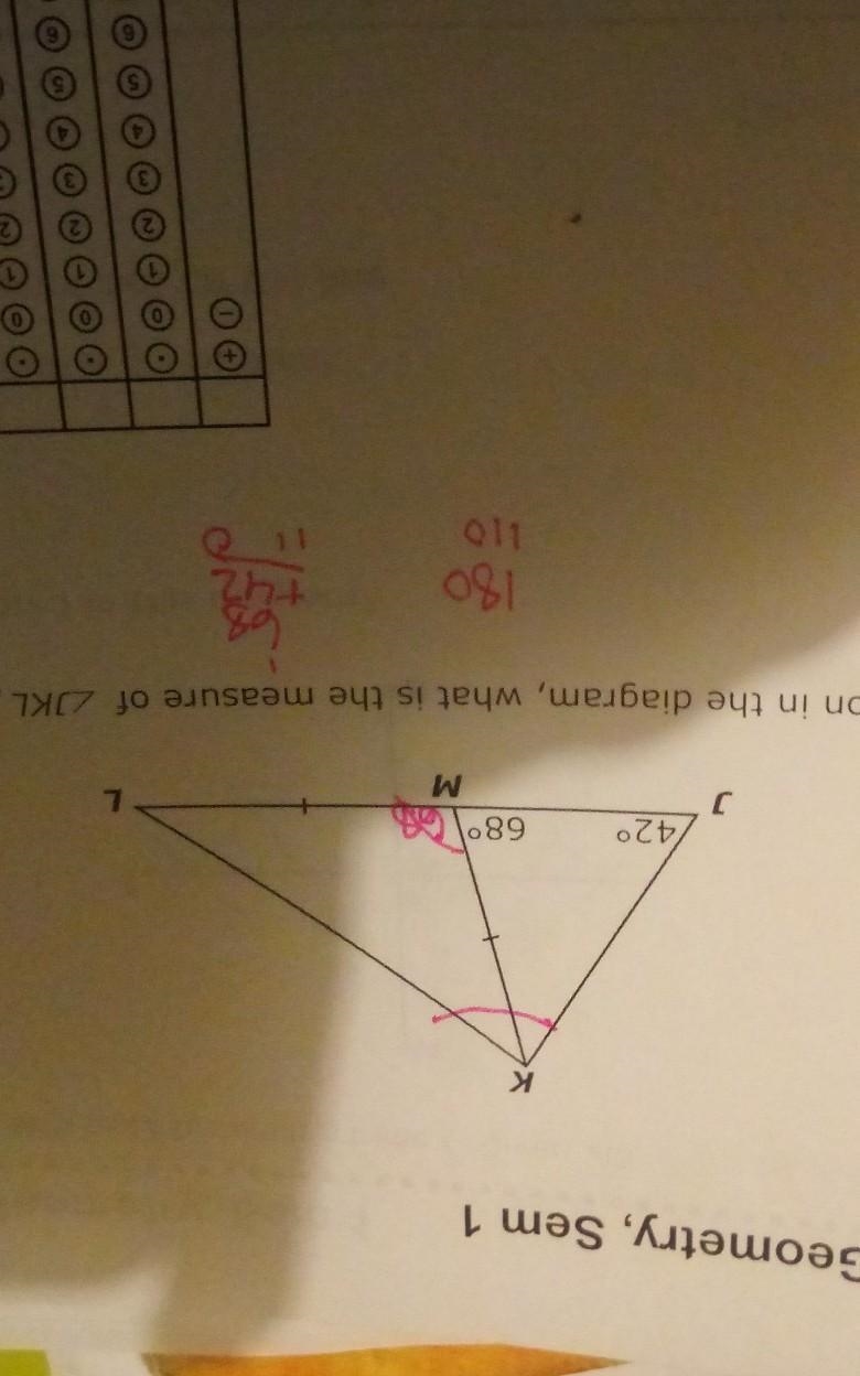 Sorry for the upside down image, but what is the measure of angle JKL, given the diagram-example-1