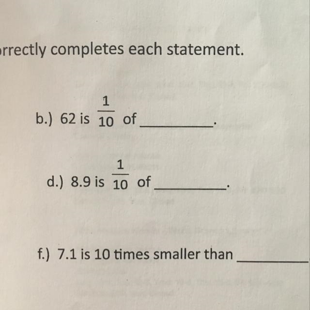 B.) 62 is 10 of Help me-example-1