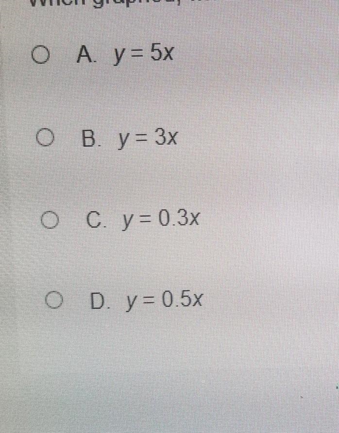 When graphed which line will have the greatest rate of change?​-example-1