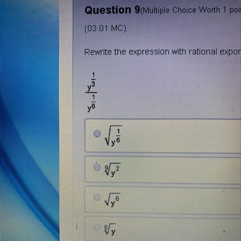 Rewrite the expression with rational exponents as a radical expression by extending-example-1