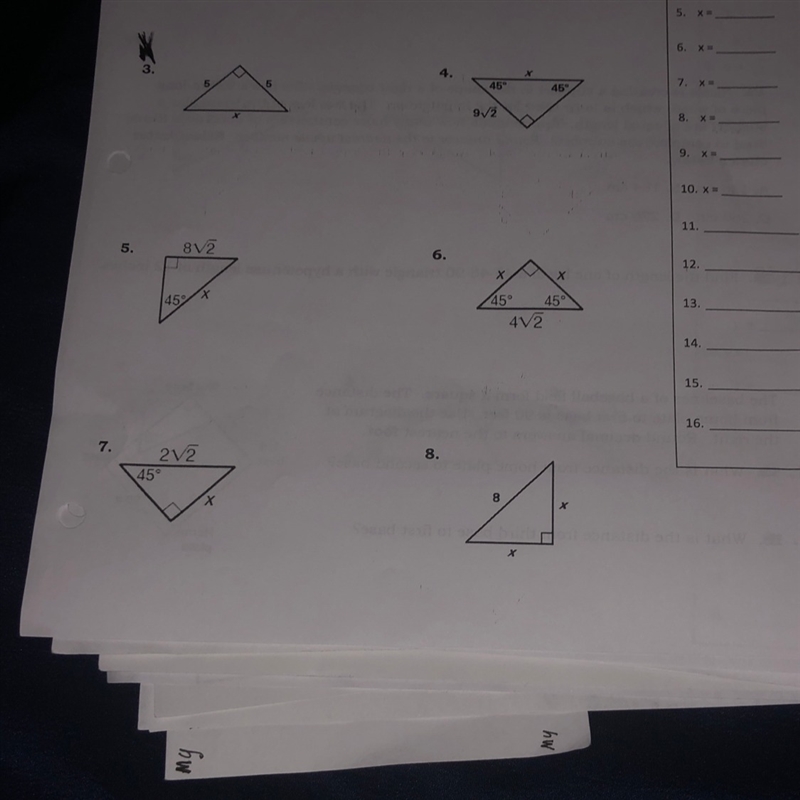 Special right triangles-example-1