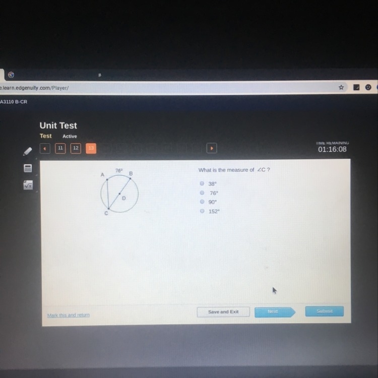 What is the measure of ∠C?-example-1