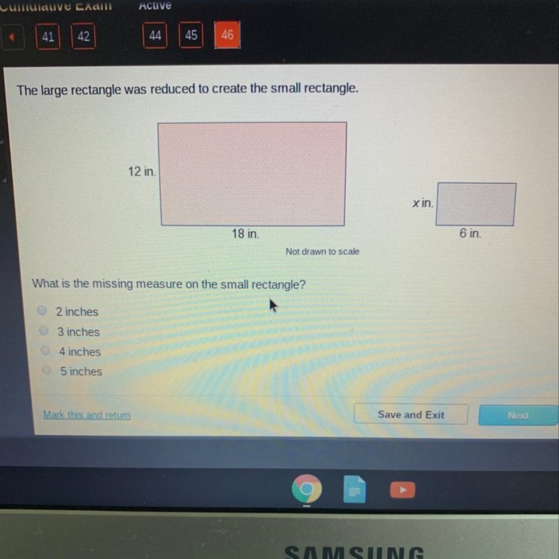 What is the missing measure on the small rectangle?-example-1