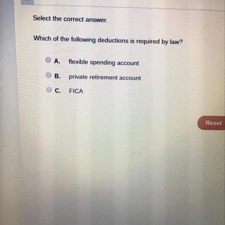 Which of the fallowing deductions is required by law-example-1