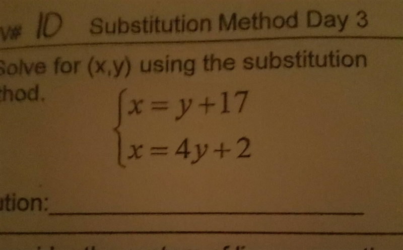 Substitution method​-example-1