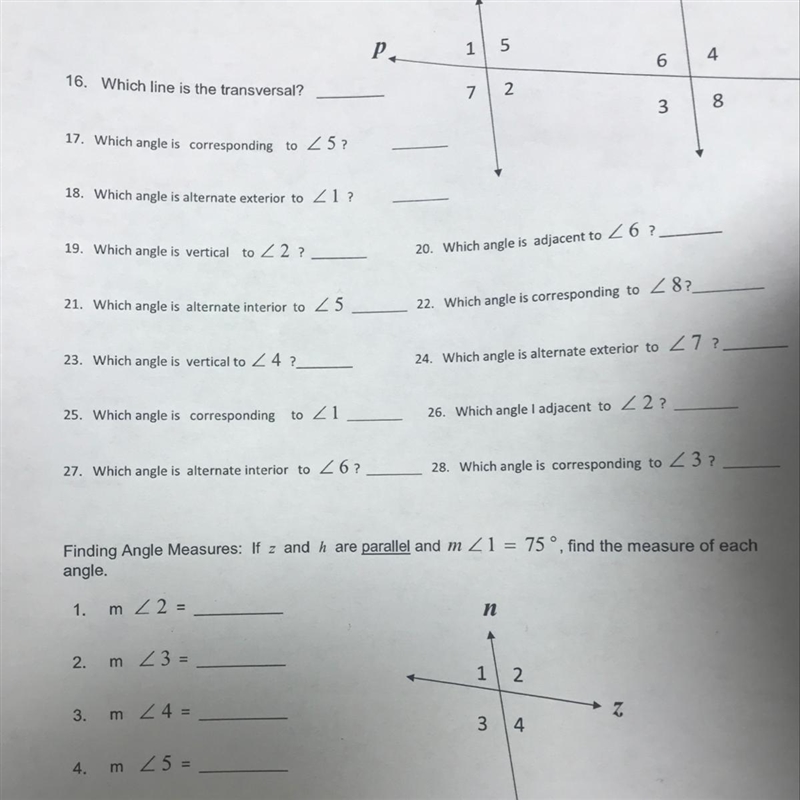 {answer 16-28}. answer using LP=linear pair, V=vertical, SSI=same side interior , C-example-1