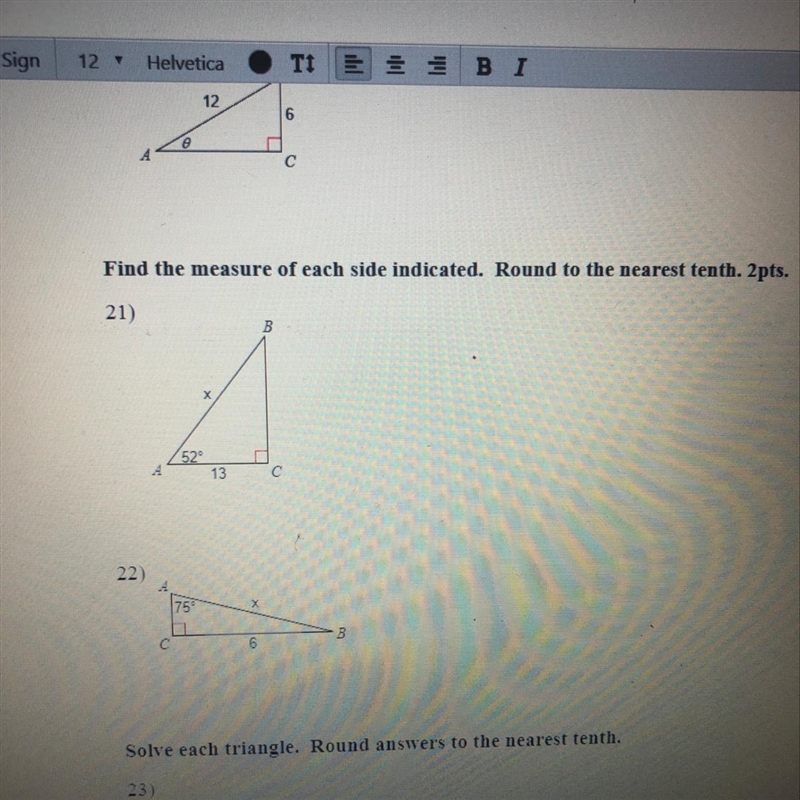 Find the measure of each side indicated round to the nearest 10th-example-1