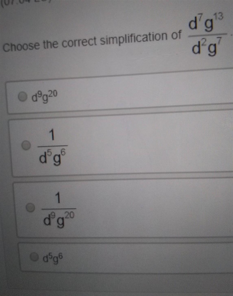 Choose the correct simplification ​-example-1